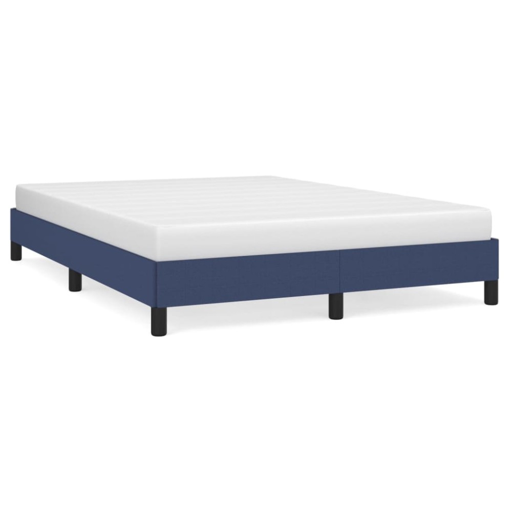 vidaXL Cadru de pat fără saltea, albastru, 140x190 cm, textil