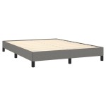 vidaXL Cadru de pat fără saltea, gri închis, 140x200 cm, textil