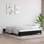 vidaXL Cadru de pat fără saltea, negru, 140x200 cm, textil vidaXL Cadru de pat fără saltea, negru, 140x200 cm, textil