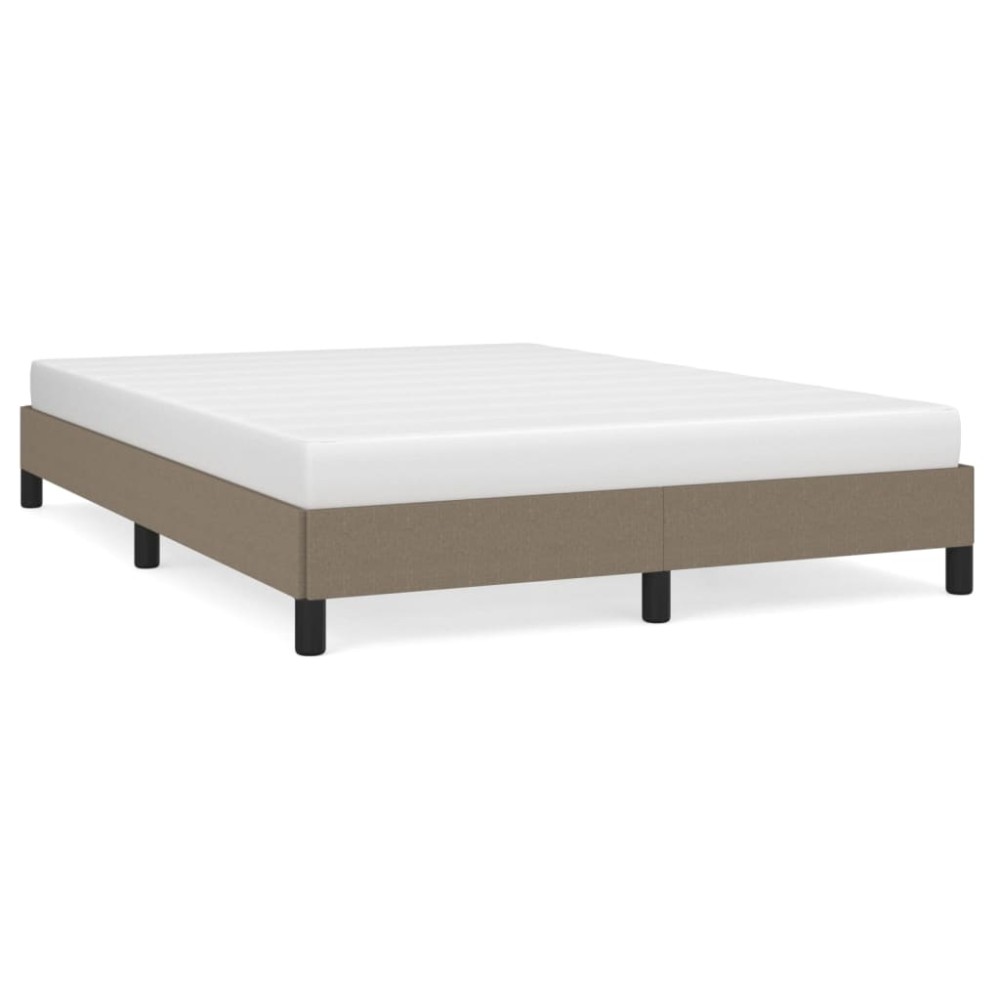 vidaXL Cadru de pat fără saltea, gri taupe, 140x200 cm, textil