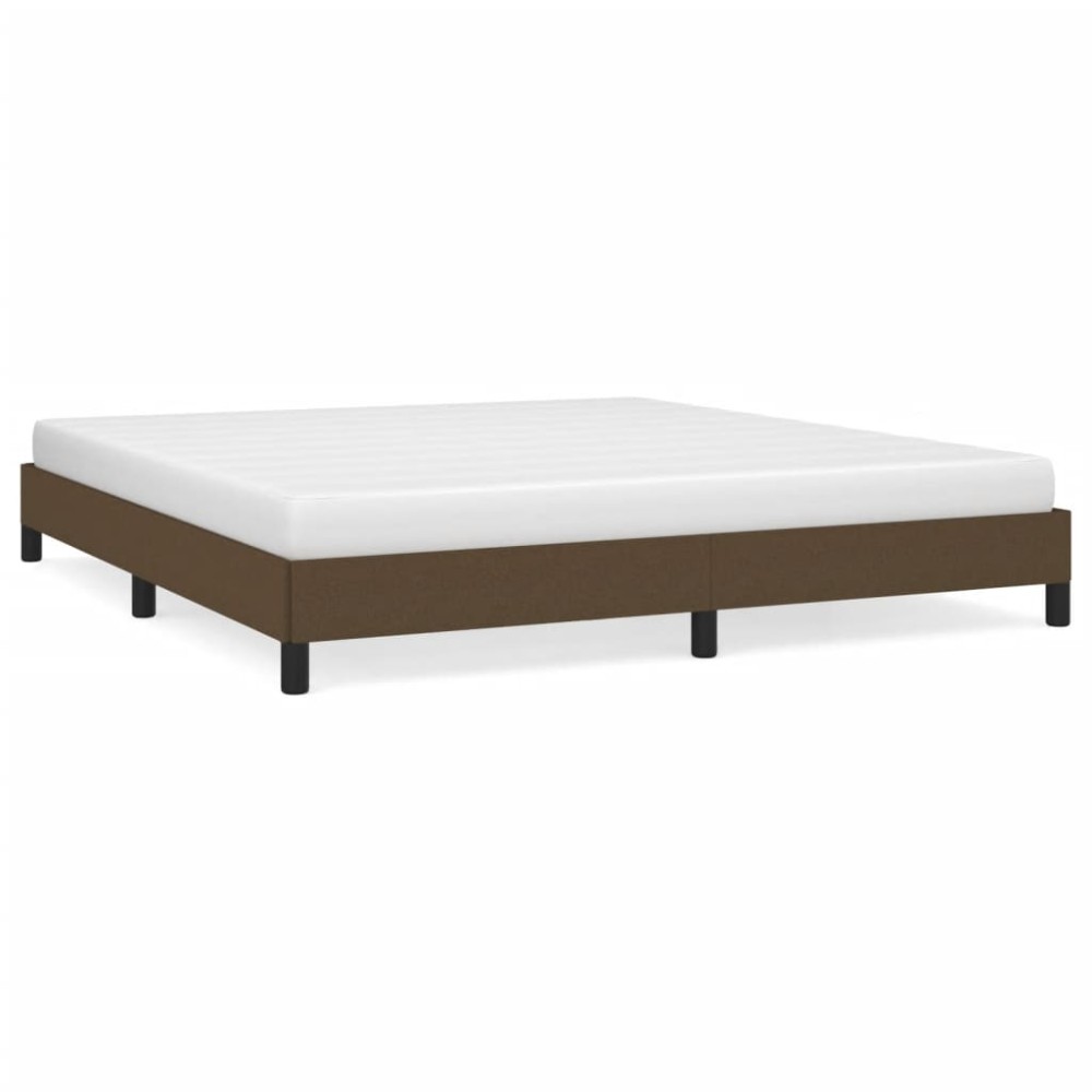 vidaXL Cadru de pat fără saltea, maro închis, 160x200 cm, textil