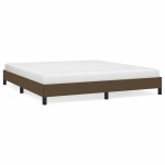 vidaXL Cadru de pat fără saltea, maro închis, 160x200 cm, textil vidaXL Cadru de pat fără saltea, maro închis, 160x200 cm, textil