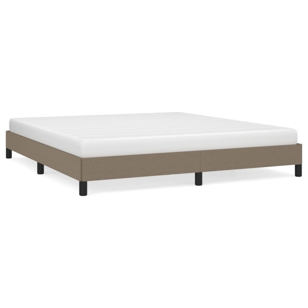 vidaXL Cadru de pat fără saltea, gri taupe, 160x200 cm, textil