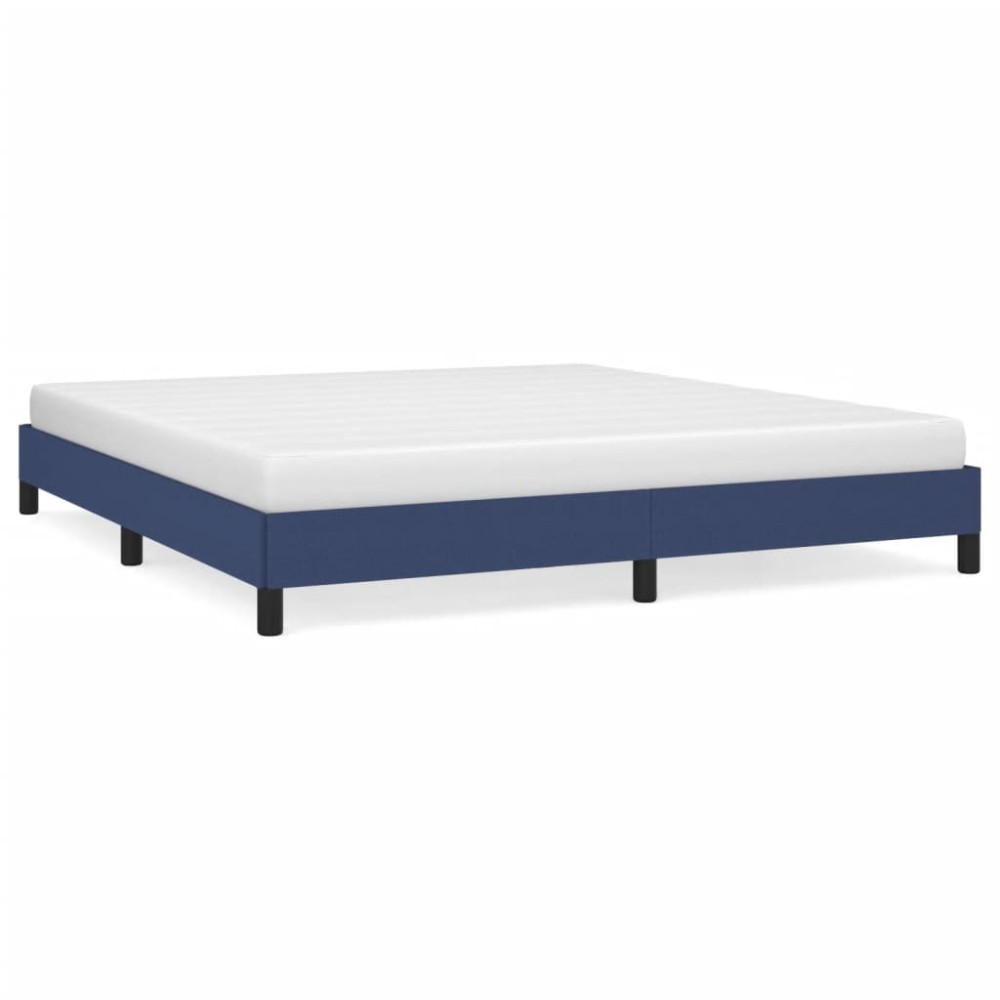 vidaXL Cadru de pat fără saltea, albastru, 160x200 cm, textil