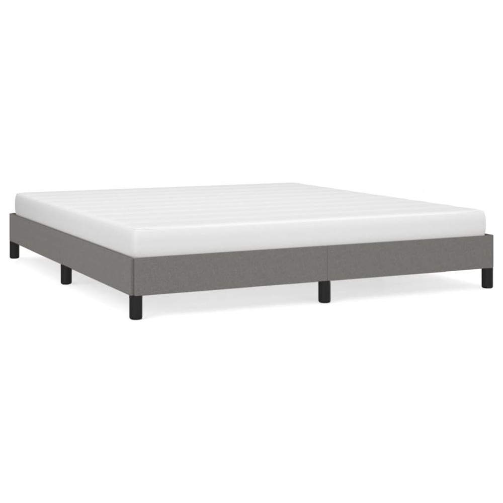 vidaXL Cadru de pat fără saltea, gri închis, 180x200 cm, textil