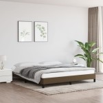 vidaXL Cadru de pat fără saltea, maro închis, 180x200 cm, textil vidaXL Cadru de pat fără saltea, maro închis, 180x200 cm, textil