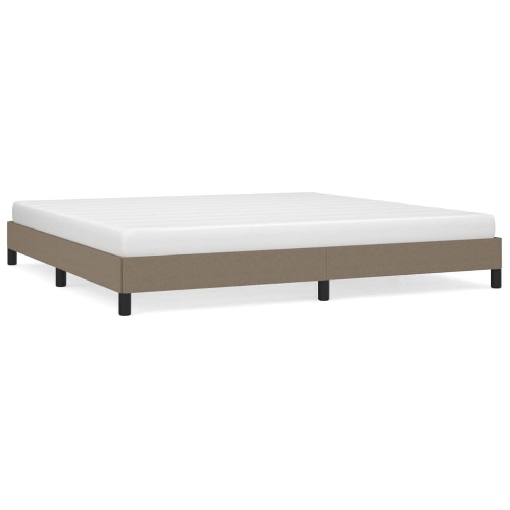 vidaXL Cadru de pat fără saltea, gri taupe, 200x200 cm, textil