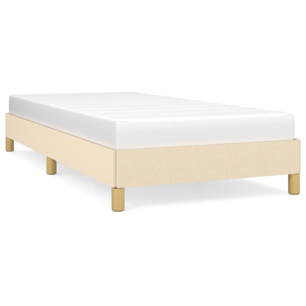 vidaXL Cadru de pat fără saltea cremă 80x200 cm țesătură