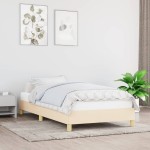vidaXL Cadru de pat fără saltea cremă 80x200 cm țesătură