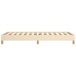 vidaXL Cadru de pat fără saltea cremă 80x200 cm țesătură