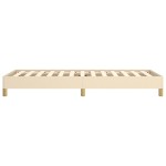 vidaXL Cadru de pat fără saltea cremă 90x190 cm țesătură