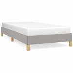 vidaXL Cadru de pat fără saltea, gri deschis, 90x200 cm, textil