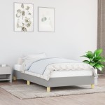 vidaXL Cadru de pat fără saltea, gri deschis, 90x200 cm, textil