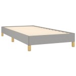 vidaXL Cadru de pat fără saltea, gri deschis, 90x200 cm, textil