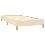 vidaXL Cadru de pat fără saltea cremă 90x200 cm țesătură