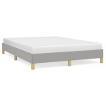 vidaXL Cadru de pat fără saltea, gri deschis, 140x190 cm, textil