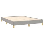 vidaXL Cadru de pat fără saltea, gri deschis, 140x190 cm, textil