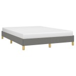 vidaXL Cadru de pat fără saltea, gri închis, 140x190 cm, textil