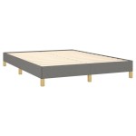 vidaXL Cadru de pat fără saltea, gri închis, 140x190 cm, textil