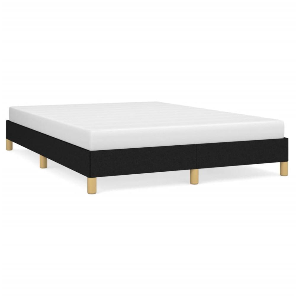 vidaXL Cadru de pat fără saltea, negru, 140x190 cm, textil