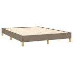 vidaXL Cadru de pat fără saltea, gri taupe, 140x190 cm, textil vidaXL Cadru de pat fără saltea, gri taupe, 140x190 cm, textil