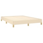 vidaXL Cadru de pat fără saltea, crem, 140x190 cm, textil