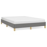 vidaXL Cadru de pat fără saltea, gri închis, 140x200 cm, textil