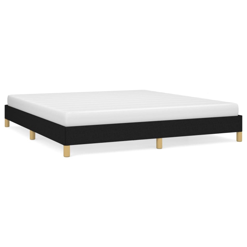vidaXL Cadru de pat fără saltea, negru, 180x200 cm, textil