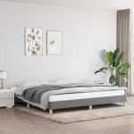 vidaXL Cadru de pat fără saltea, gri închis, 200x200 cm, textil vidaXL Cadru de pat fără saltea, gri închis, 200x200 cm, textil