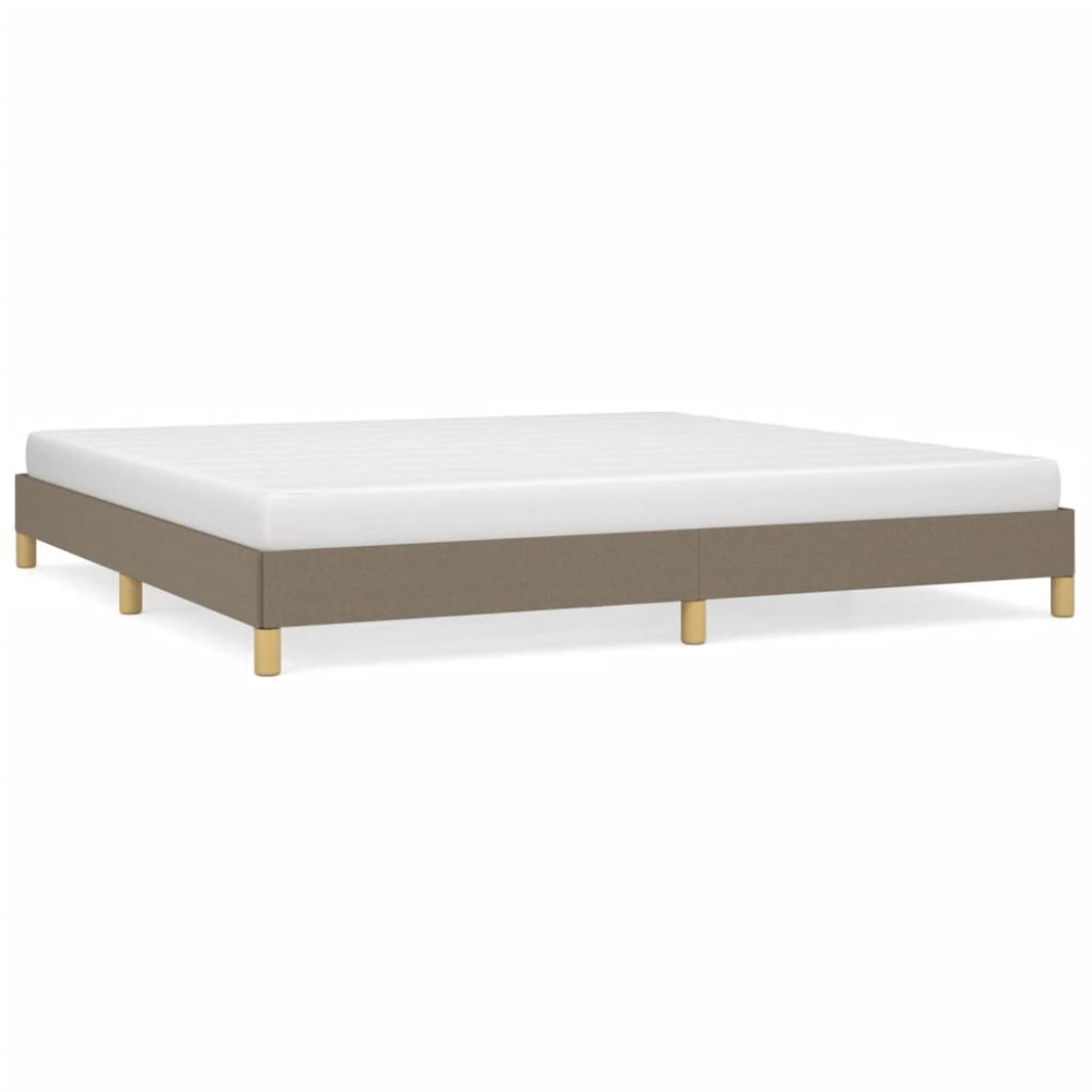 vidaXL Cadru de pat fără saltea, gri taupe, 200x200 cm, textil