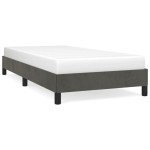 vidaXL Cadru de pat fără saltea, gri închis, 90x190 cm, catifea vidaXL Cadru de pat fără saltea, gri închis, 90x190 cm, catifea