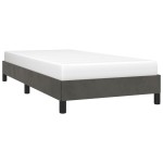 vidaXL Cadru de pat fără saltea, gri închis, 90x190 cm, catifea vidaXL Cadru de pat fără saltea, gri închis, 90x190 cm, catifea