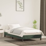 vidaXL Cadru de pat fără saltea, verde închis, 90x190 cm, catifea vidaXL Cadru de pat fără saltea, verde închis, 90x190 cm, catifea