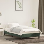 vidaXL Cadru de pat fără saltea, verde închis, 100x200 cm, catifea vidaXL Cadru de pat fără saltea, verde închis, 100x200 cm, catifea