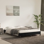 vidaXL Cadru de pat fără saltea, negru, 140x190 cm, catifea vidaXL Cadru de pat fără saltea, negru, 140x190 cm, catifea