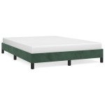 vidaXL Cadru de pat fără saltea, verde închis, 140x190 cm, catifea vidaXL Cadru de pat fără saltea, verde închis, 140x190 cm, catifea