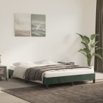 vidaXL Cadru de pat fără saltea, verde închis, 140x190 cm, catifea vidaXL Cadru de pat fără saltea, verde închis, 140x190 cm, catifea
