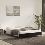 vidaXL Cadru de pat fără saltea, negru, 140x200 cm, catifea vidaXL Cadru de pat fără saltea, negru, 140x200 cm, catifea