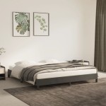 vidaXL Cadru de pat fără saltea, gri închis, 160x200 cm, catifea