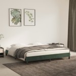 vidaXL Cadru de pat fără saltea, verde închis, 180x200 cm, catifea vidaXL Cadru de pat fără saltea, verde închis, 180x200 cm, catifea