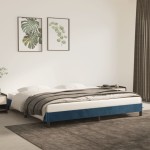 vidaXL Cadru de pat fără saltea, albastru închis, 200x200 cm, catifea vidaXL Cadru de pat fără saltea, albastru închis, 200x200 cm, catifea