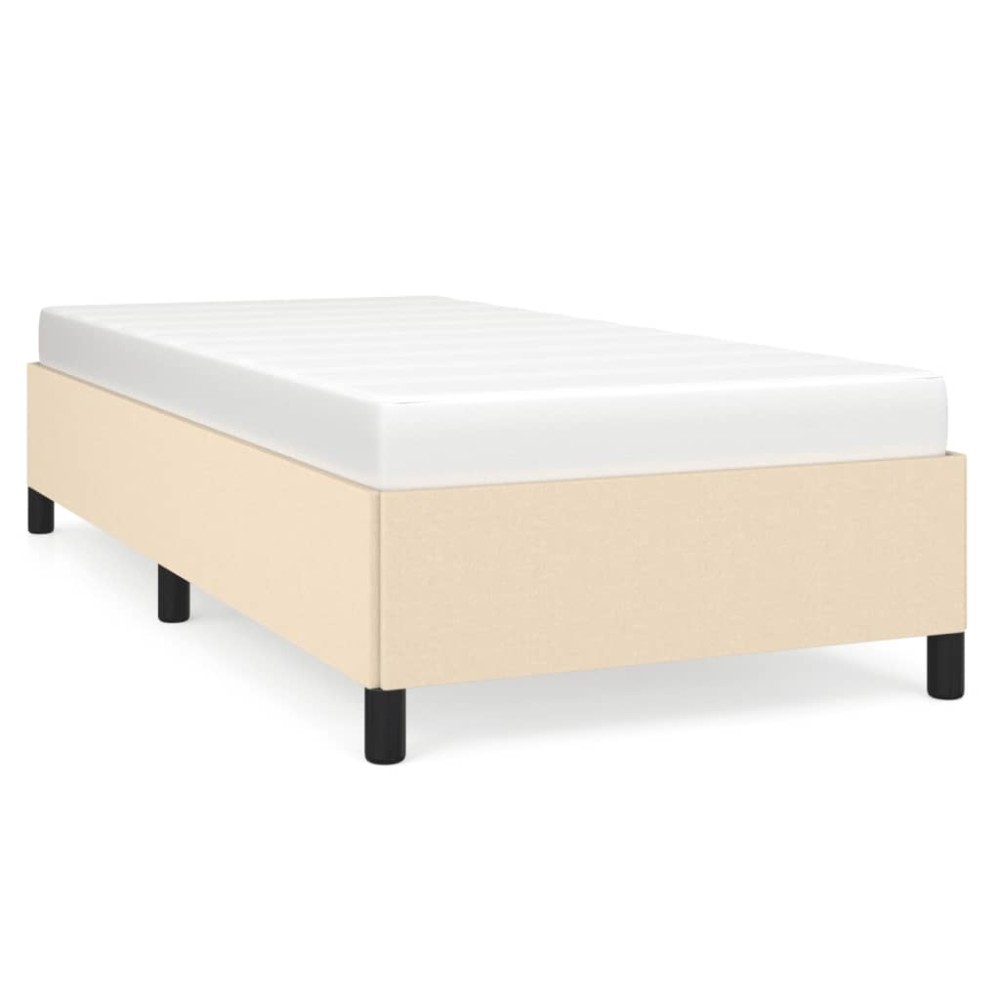 vidaXL Cadru de pat fără saltea cremă 80x200 cm țesătură