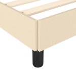 vidaXL Cadru de pat fără saltea cremă 80x200 cm țesătură