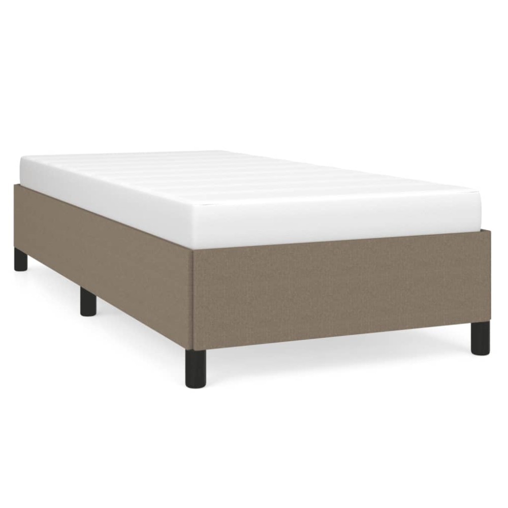 vidaXL Cadru de pat fără saltea Taupe 90x190 cm Stofa