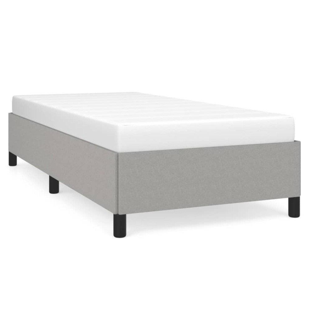vidaXL Cadru de pat fără saltea, gri deschis, 90x200 cm, textil