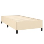 vidaXL Cadru de pat fără saltea cremă 90x200 cm țesătură