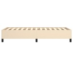vidaXL Cadru de pat fără saltea cremă 90x200 cm țesătură