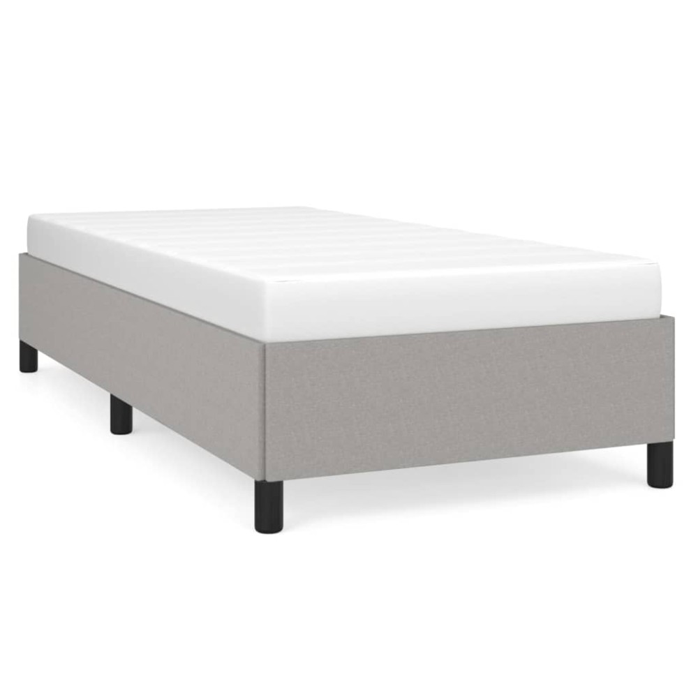 vidaXL Cadru de pat fără saltea, gri deschis, 100x200 cm, textil