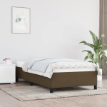 vidaXL Cadru de pat fără saltea, maro închis, 100x200 cm, textil vidaXL Cadru de pat fără saltea, maro închis, 100x200 cm, textil
