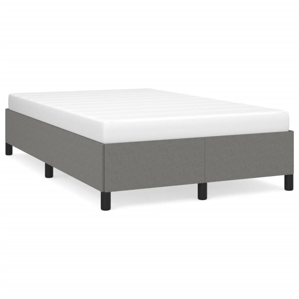 vidaXL Cadru de pat fără saltea, gri închis, 120x200 cm, textil